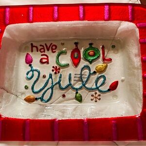 Silvestri Glass Fusion “Cool Yule Candy Dish”